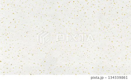 リアルな金箔を散らした、白い和紙大礼紙 134339861