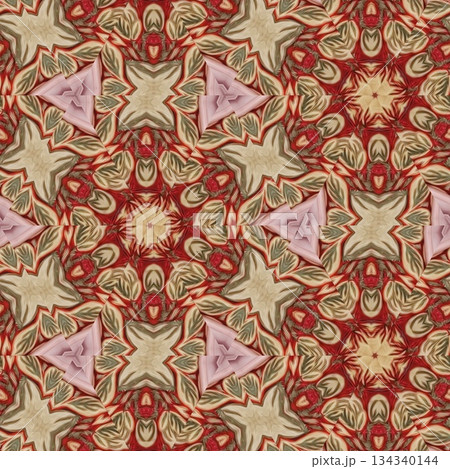 Mixed Embroidery Print Design Featuring Iconic Traditional Motifs . Elegant and Detailed Japanese-Inspired Textile Pattern for Fabric, Surface, Apparel, Home Decor, and Print Design Projects 134340144