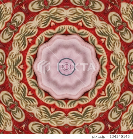 Mixed Embroidery Print Design Featuring Iconic Traditional Motifs . Elegant and Detailed Japanese-Inspired Textile Pattern for Fabric, Surface, Apparel, Home Decor, and Print Design Projects 134340146