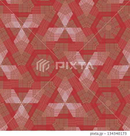 Mixed Embroidery Print Design Featuring Iconic Traditional Motifs . Elegant and Detailed Japanese-Inspired Textile Pattern for Fabric, Surface, Apparel, Home Decor, and Print Design Projects 134340173