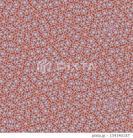 Mixed Embroidery Print Design Featuring Iconic Traditional Motifs . Elegant and Detailed Japanese-Inspired Textile Pattern for Fabric, Surface, Apparel, Home Decor, and Print Design Projects 134340187