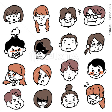 人の顔色々 人の顔色々 134340205