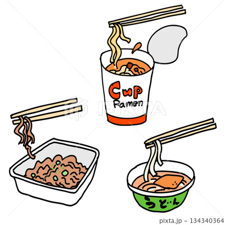 カップ麺色々 カップ麺色々 134340364