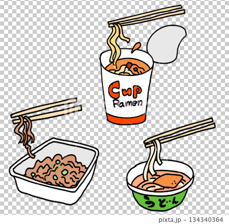 カップ麺色々 カップ麺色々 134340364