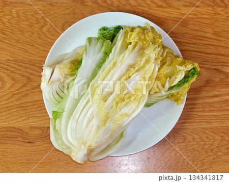 Salted napa cabbage for Kimjang Salted napa cabbage for Kimjang 134341817