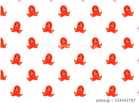 タコウインナー パターン壁紙 タコウインナー パターン壁紙 134342797