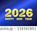 happy New Year 2026 Vector Template Greeting Card Social Media Banner and Poster Design. illustration vector design 134342801
