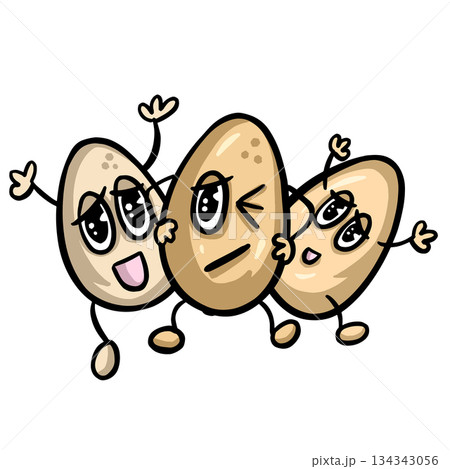 Funny cartoon egg eggs character mascots vector Funny cartoon egg eggs character mascots vector 134343056