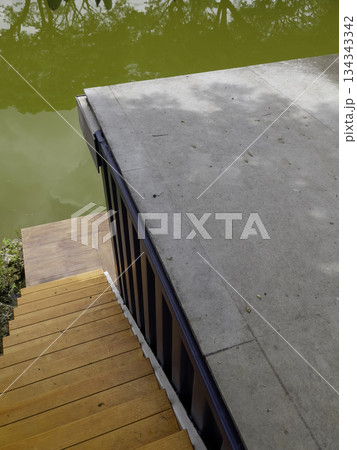 Relaxing view of greenery plant minimal garden, stock photo 134343342