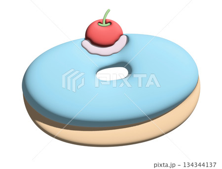 Inflated 3D of donut for model, merchandise, sweet dessert, cafe, menu, snack, restaurant, recipe, baking book, cute patch, brooch, sticker, cake shop, icon, department store, plush toy, doll, label Inflated 3D of donut for model, merchandise, sweet dessert, cafe, menu, snack, restaurant, recipe, baking book, cute patch, brooch, sticker, cake shop, icon, department store, plush toy, doll, label 134344137