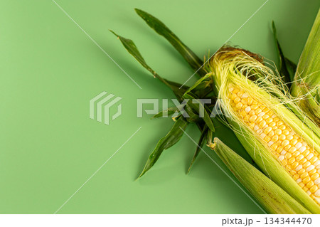 natural corn in husk close up studio natural corn in husk close up studio 134344470