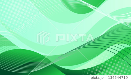 Modern Green Wave Abstract Background 134344719