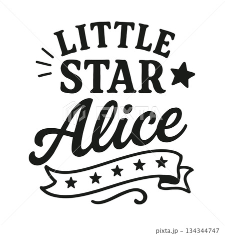 Little Star Alice - Personalized Name Design for Kids' Apparel and Gifts 134344747