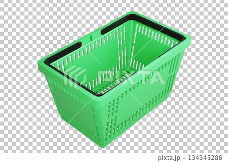 Plastic shopping basket on isolated background. Store empty basket. Supermarket shopping cart. 3d rendering. Plastic shopping basket on isolated background. Store empty basket. Supermarket shopping cart. 3d rendering. 134345286