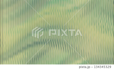Ribbed glass background with refraction effect. Reeded glass with green gradient. Abstract background 134345329