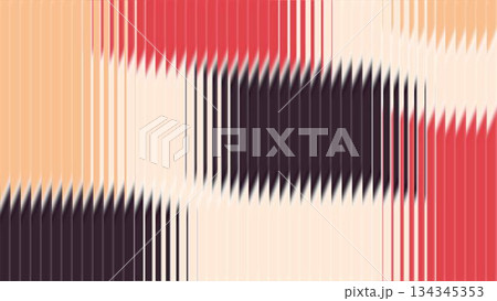 Ribbed glass background with refraction effect. Reeded glass with abstract shapes. Abstract background 134345353
