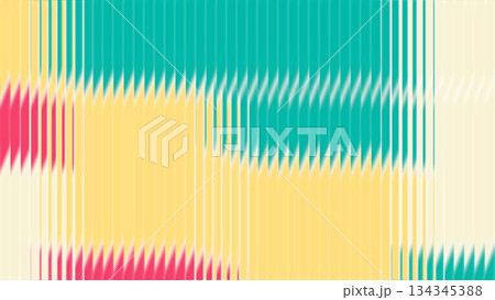 Ribbed glass background with refraction effect. Reeded glass with abstract shapes. Abstract background 134345388