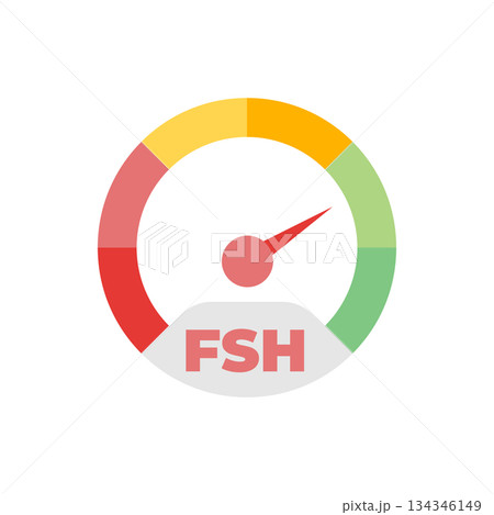 Follicle stimulating hormone meter. Vector element for design. Follicle stimulating hormone meter. Vector element for design. 134346149