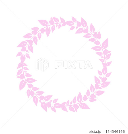 Easter circle frame, wreath with branches. Vector illustration. Easter circle frame, wreath with branches. Vector illustration. 134346166