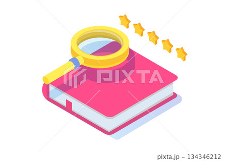 Book review, Reading club concept. Vector illustration Book review, Reading club concept. Vector illustration 134346212