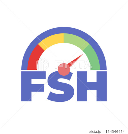 Follicle stimulating hormone meter. Vector element for design. 134346454