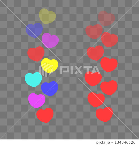 Flying red hearts. Blogging. Stream. Likes online. Social media concept. Vector illustration. 134346526