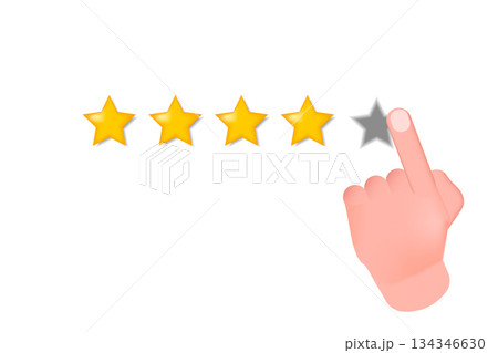 Customer review 3d realistic vector illustration. Usability Evaluation Customer review 3d realistic vector illustration. Usability Evaluation 134346630