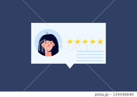Customer review, Usability Evaluation,  Feedback,  Rating system iconcept. Vector illustration 134346640