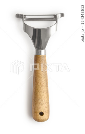 Stainless steel vegetable peeler  with wooden handle 134348612