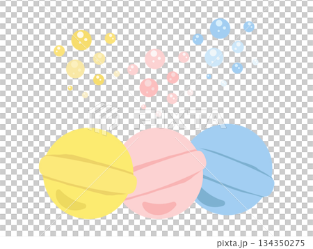 沐浴球插圖集 134350275