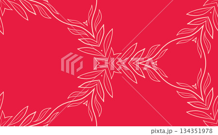 Geometric abstract symmetrical seamless pattern, line art illustration for fabric design and backgrounds 134351978
