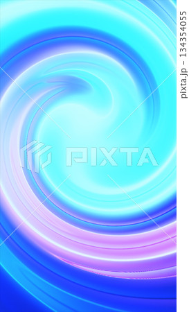Abstract glowing blue and violet swirl forming a smooth circular gradient resembling fluid motion 134354055