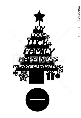 A Christmas tree, a symbol of the New Year, cut out of plywood. Not AI, vector illustration. A Christmas tree, a symbol of the New Year, cut out of plywood. Not AI, vector illustration. 134354081