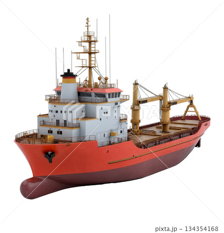 This is a model of a dry cargo ship 134354168