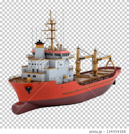 This is a model of a dry cargo ship 134354168