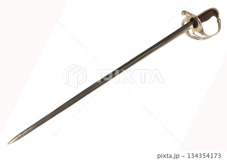 dueling rapier sword isolated on white dueling rapier sword isolated on white 134354173