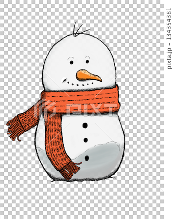 雪人面向前方站立 134354381