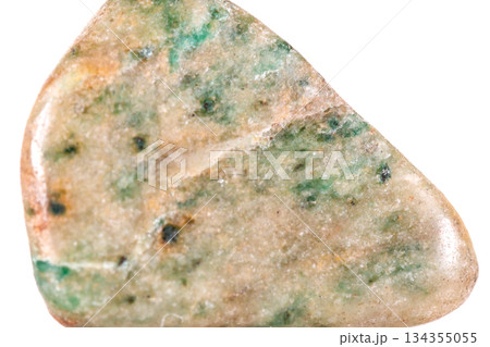 Macro mineral stone jasper on a white background Macro mineral stone jasper on a white background 134355055