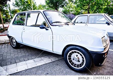 Details of an old, classic car, retro vehicle Details of an old, classic car, retro vehicle 134355125