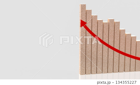 Economic Downtrend Bar Chart for Business concept 3d Rendering. Economic Downtrend Bar Chart for Business concept 3d Rendering. 134355227