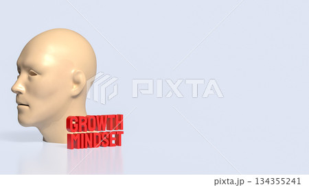 Human Mind Growth Mindset Concept 3d render. Human Mind Growth Mindset Concept 3d render. 134355241