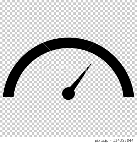 黑色速度表時脈圖示。適用於績效評估和成長。 134355844