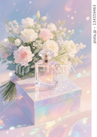 プレゼント　香水と花束　AI 134359463