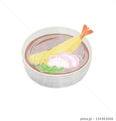 年越しそばのイラスト 134361008