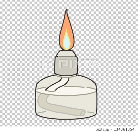 アルコールランプ（点火）のイラスト 134361354