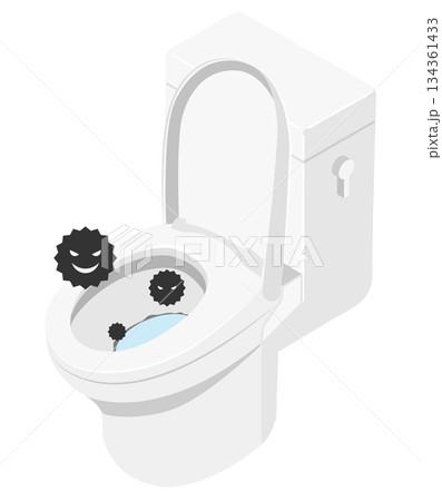 トイレの黒ずみ汚れ 134361433