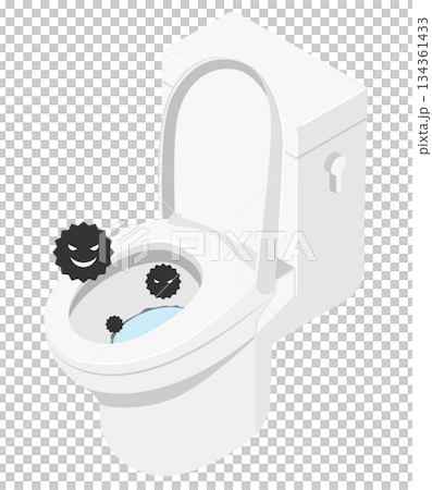 トイレの黒ずみ汚れ 134361433