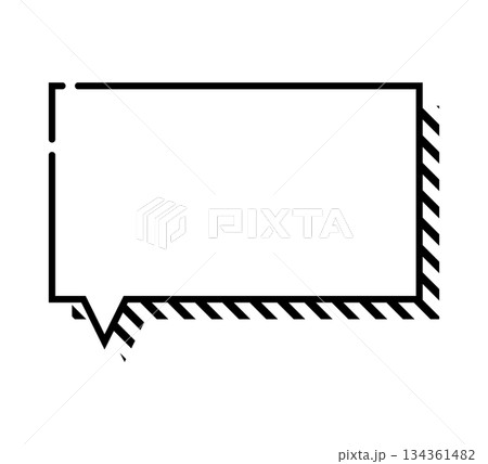 ポップな吹き出し単体 立体的 ベクターデータ チラシ・雑誌・Web・動画素材 ホワイト 134361482