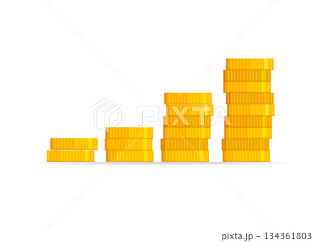Stack of gold coins stock illustration Stack of gold coins stock illustration 134361803