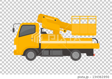 高所作業車,フラットイラスト 134361950